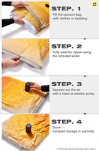 AirVault Vacuum Storage Bags for Travel & Home - Space Saver Compression Packing Bags Set for Clothes, Blankets & Seasonal Storage, Small (4), Medium (8), Large (8) (Orange,20-Pack Combo)