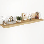 Acovy 40 Inch Floating Shelves, 3D Textured Wood Grain, 40"x9.25"x1.5" Inch Deep Floating Shelves for Wall, Wooden Shelves for Bathroom, Bedroom, Living Room, Natural, 1 Piece