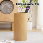 Chinese Vintage Umbrella Holder Solid Wood Umbrella Storage Rack with Drip Tray Commercial Umbrella Holders Cylindrical Straight Umbrella Bucket Umbrella Stand Holder Indoor for Entryway.(Wood)