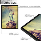 100% Solid Wood 14x20 Picture Frame Set of 3, Black Frame for 14 x 20 Inch Picture Poster Photo, Light Weight 14 by 20 HQ Matte Black Frame for Wall - 3 Pack/Black/14 x20