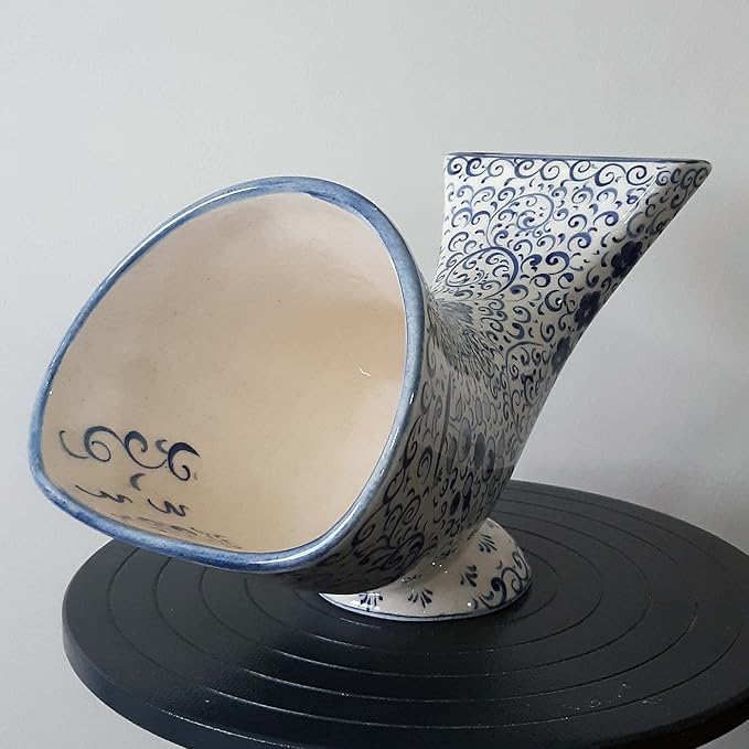 Handmade Ceramic Gramophone Speaker Amplifier Sound Bomb "Cerasound" Gift for Him Gift for Her