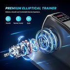 NEWBULIG Under Desk Elliptical Machine, Ellipse Leg Exerciser As Seen On TV with Remote Control, 12 Adjustable Speeds, Forward & Reverse, Mini Ellipse Leg Trainer for Home & Office