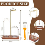2 in 1 Incense Holder for Sticks with Glass Ash Catcher, Upside Down Anti-Ash Incense Stick Burner, Modern Vertical Incense Holder for Yoga, Spa, Meditation and Home Decor （Sqare）