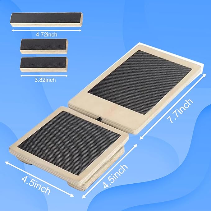 Ankle Balance Board for Foot Strengthener Stretcher, Stability Exercises, Plantar Fasciitis Relief Sprained Exerciser Non-slip Leg Balance Trainer for Ankle Rehab, Foot Arch Pads Wood Wobble Board