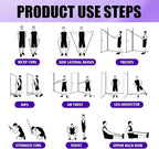 WHATAFIT Resistance Bands Set with Handles - Exercise Bands Home Gym Strength Training Equipment, Includes Door Anchor & Ankle Straps for Full Body Workout Bands, Physical Therapy - for Men and Women