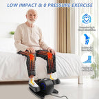 Under Desk Elliptical Machine, Electric Leg Exerciser for Seniors, Compact Seated Pedal Exerciser, Portable Elliptical Trainer with Remote and Non-Slip Pedals for Teens Adults