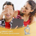 Sandstone Resin Thinker Style Abstract Sculpture Statue Collectible Figurines Home Office Bookshelf Desktop Decor (Small Silver, Left)