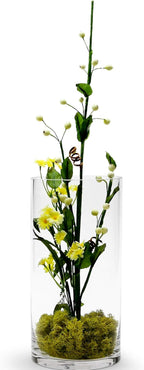 WGV Cylinder Vase Bulk, Diameter 5", Height 10", Clear Glass Floral Planter Container, Floating Candle Holder for Wedding Party Event Home Office Decor, 6 Pieces