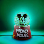 Silver Buffalo Disney Classics Mickey Mouse Icon Toss Logo Boxed 45mm Light Up Snow Globe