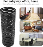 Metal Umbrella Holder, Hollow Round Umbrella Stand Black for Entryway