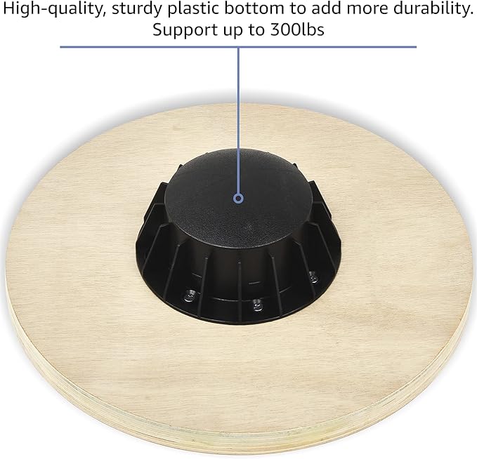 Yes4All Versatile Wooden Wobble Balance Trainer Board with 360 Degree Rotation