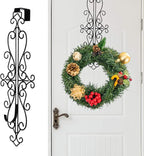 ShangTianFeng Wreath Hangers for Front Door, Vintage Metal Wreath Hanger, 17.9" Elegant Door Hanger, Door Wreath Hanger for Easter Christmas Halloween Fall Decoration, Welcome Sign Wreath Hangers