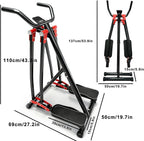 ZeHuoGe Air Walking Elliptical Machine - Foldable Cardio Cross Trainer Glider for Full-Body Low-Impact Exercise with LCD Display Ideal for Home Gym