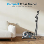 JLL Smart Upright Elliptical & Full-Body Cross Trainer – Compact, Low-Impact Cardio Machine for Home, Arm & Leg Workout, Whisper-Quiet, Heart Rate Monitor, Bluetooth with Fit App, Magnetic Resistance