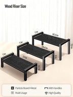 Wood Risers Display Stands, 3 Tier Stepped Display Shelf for Perfume Collectibles, Buffet Risers Tiered Tray Stand & Serving Tray for Food Desserts Vendor Events Party Decor