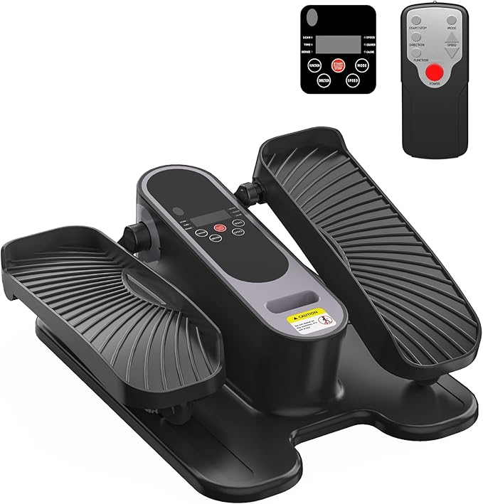 Under Desk Elliptical Machine for Senior Mini Elliptical Leg Exerciser with Remote Quiet Portable Electric Seated Foot Pedal Exerciser for Home Office