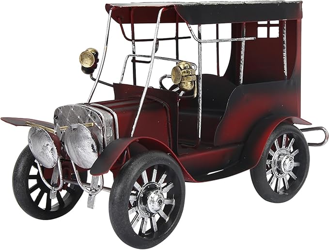 Metal Antique Vintage Car Model, Old Vintage Car Model, Antique Car with Miniature Classic Car Arts for Office Home Desktop Decoration