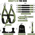 Upgraded Pull Up Assistance Bands, Heavy Duty Resistance Bands with Handles, Exercise Band with Door Anchor, Adjustable Workout Band Set for Pull Up Bar, Full Body Strength&Muscle Training, Home Gym