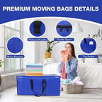 8 Pack Reusable Moving Bags Heavy Duty Backpack Straps Big Plastic Storage Totes for Camping Travel Home RV Woven Foldable Luggags Moving Bags for College Student Dorm Room Essentials 93 L 25 Gallons