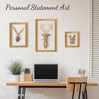 UITWMKTG 5 Pack Animal Head Wall Decor Gold Wall Sculpture Home Decor for Office Bedroom Modern Decor for Men Women