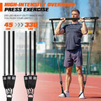 Pilates Bar Kit with Resistance Bands, Heavy Duty Pilates Equipment for Men, Training Bands with Handles for Legs, Hip, Back, Arm, Abs, Chest, Shoulders, Portable Home Gym Workout Equipment