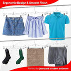 DEILSY™ Skirt Hangers Pants Hanger with Clips Hanger Shorts Clear Plastic Clothes with 2-Adjustable Clip Non-Slip Clothes Perfect for Pant, Pack of 25