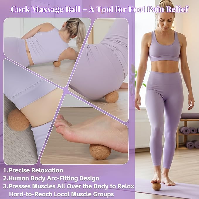 Cork Balance Board with Resistance Bands, Foot Training Kit, Foot Strengthener & Ankle Stability Trainer for Enhanced Foot Function | 4 in 1 Non Slip Balancing Board for Home Workouts, Office Breaks, Travel, Physical Therapy & Fitness Enthusiasts