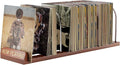 BS-VOG Now Playing Vinyl Record Stand, 150 LP Vinyl Record Storage with Non-slip Grooves, Wood Now Spinning Vinyl Record Holder for Albums Magazine Rack Organizer Record Display, Gift Package