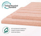 Large Cork Board Alternative 48” X 36” Felt Bulletin Board Tiles, with 30 Pushpins, 60 Adhesive Tabs,12-Pack Slat Wall Paneling, Cork Boards for Office Push Pin Board Felt Board - Pink