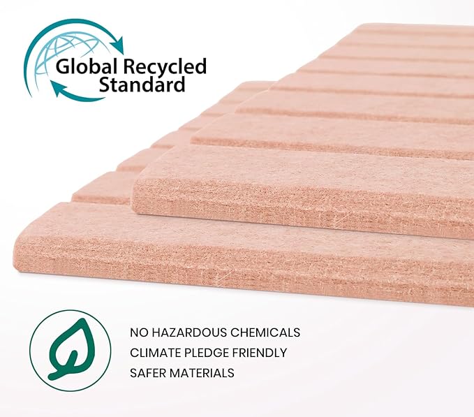Large Cork Board Alternative 48” X 36” Felt Bulletin Board Tiles, with 30 Pushpins, 60 Adhesive Tabs,12-Pack Slat Wall Paneling, Cork Boards for Office Push Pin Board Felt Board - Pink