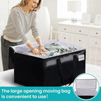 Extra Large Moving Boxes-Moving Bags with Zipper, Carrying Handles and Tag Pocket-Moving Supplies for Space Saving-Totes for Storage - for moving, Storage, Camping and Travel 125L-2 Pack