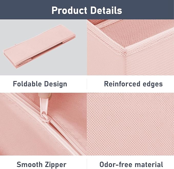 DIMJ Drawer Organizer Clothes Storage - 28 Pack Baby Dresser Organizer for Nursery, Small Fabric Closet Drawer Organizer Bins for Underwears Socks, Foldable Storage Dividers Organization for Bedroom