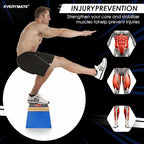 EVERYMATE Squat Block Athletic Balance Trainer for Stretching, Fitness, and Physical Therapy, Improve Balance, Stability, and Athletic Performance, Home Gym and Personal Training Equipment