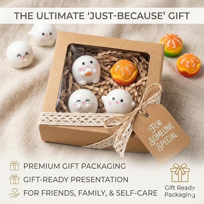 8Pcs Cute Desk Accessories Miniature Resin Figurines Set for Desktop, Computer Monitor, Car Dashboard Decor & Home Office Fun (0.7×0.6")