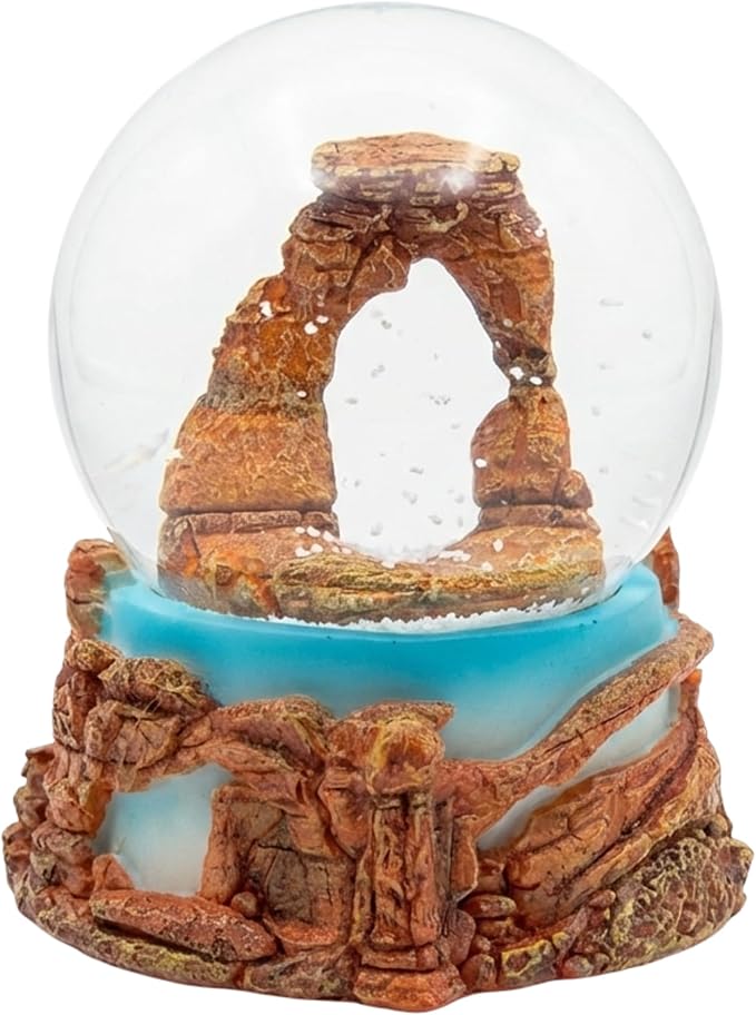 Arches National Park Snow Globe Utah Souvenir Delicate Arch Red Rock Canyon Collectible Desk Decor Gift 3.5 Inch