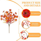 Artificial Fake Mums Fall Flowers for Outdoor Outside Decoration 12 Bundles Faux Silk Flowers Plants Realistic Daisy UV Resistant Fall Décor Autumn Front Door Porch Patio Yard Decoration