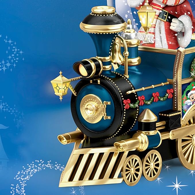 Disney Mickey Mouse Miniature Snowglobe Santa Mouse is Comin' to Town