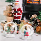 10PCS Plastic Snow Globe Water Globe 2.36 Inch DIY Clear Snow Globe with Screw Off Globe Kit for Christmas DIY Crafts Home Decoration