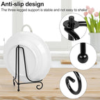 Vivinin 6 Pack Plate Stands for Display, Holder for 4 Inch Pictures, Metal Frame Stand and Artwork Display