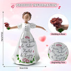 Angel Desktop Resin Statue - Inspirational Gift Statue for Women from Work to Wonder Relax and Enjoy Rose Home Angel Figurine for Worker Woman Inspirational Home Office Decorations Gift