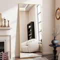 BEAUTYPEAK Full Length Mirror, 71"x26" Standing Hanging or Leaning Against Wall Floor Mirrors Body Dressing Wall-Mounted for Living Room, Bedroom with Aluminum Alloy Thin Frame, Gold