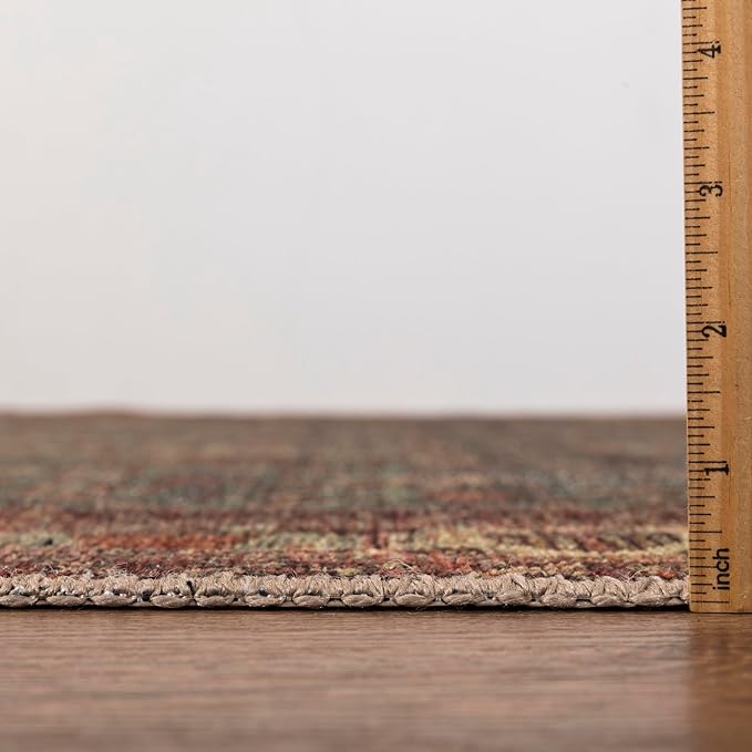 Keen Home Design 3x5 Rug - Machine Washable Entry Rug with Non-Slip Backing, Ideal for Enteryway, Kitchen, Bathroom, Laundry Room - Vintage, Easy Clean, Durable, Low Pile Rug - (3' x 5')