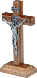 Intercession Wall and Table Wood Cross Crucifix (5 inch - Onyx)
