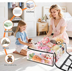 Clear Clothes Storage Bags, 8 Pack Closet Organizers and Under Bed Storage Containers, Foldable Moving Bags with Zippers for Comforter, Blanket, Bedding, Duvet, PVC Packing Bags 90L