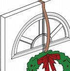 Haute Decor Premium Holly Embossed HighProfile Wreath Hanger - Pewter Holly