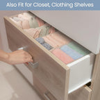 Criusia Drawer Organizer Clothes, 24 Pack Underwear Drawer Organizers, Foldable Closet Organizers and Storage Dresser Drawer Dividers Clothing Organizer for Clothes, Socks, Scarves, Bra, Ties (Beige)