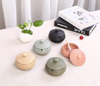 Lependor Ceramic Ashtray with Lids, Windproof, Cigarette Ashtray for Indoor or Outdoor Use，Ash Holder for Smokers,Desktop Smoking Ash Tray for Home Office Decoration - Black
