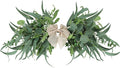 24" Floral Swag for Front Door Greenery Teardrop Swag Eucalyptus Swag Summer Wreath with Eucalyptus Olives Leaves Mixed Berry for Wedding Arch Party Wall Home Garden Decor
