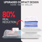 VMstr 18-Pack Vacuum Bags for Travel, Vacuum Seal Compression Bags for Clothing, Carry-On Luggage Space Saver Bags with Plug-in Electric Pump