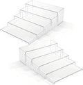 Aminigram Large Acrylic Display Risers, 2 Set - 10 Pack Collectibles Display Shelf, Acrylic Risers Display Stands for Show Figures, Cupcake, Perfume, Jewelry, Toys(12.4”L~12”L~11.6”L~11.2”L~10.8”L)
